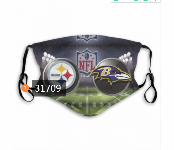 2020 NFL Pittsburgh Steelers 2610 Dust mask with filter->los angeles lakers->NBA Jersey